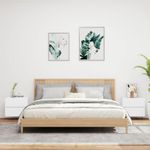 Casa si Gradina - Mobilier - Comode si corpuri - Noptiere - Noptiere montate pe perete cu lumini LED, 2 buc., alb - Infinity.ro