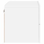 Casa si Gradina - Mobilier - Comode si corpuri - Noptiere - Noptiere montate pe perete cu lumini LED, 2 buc., alb - Infinity.ro