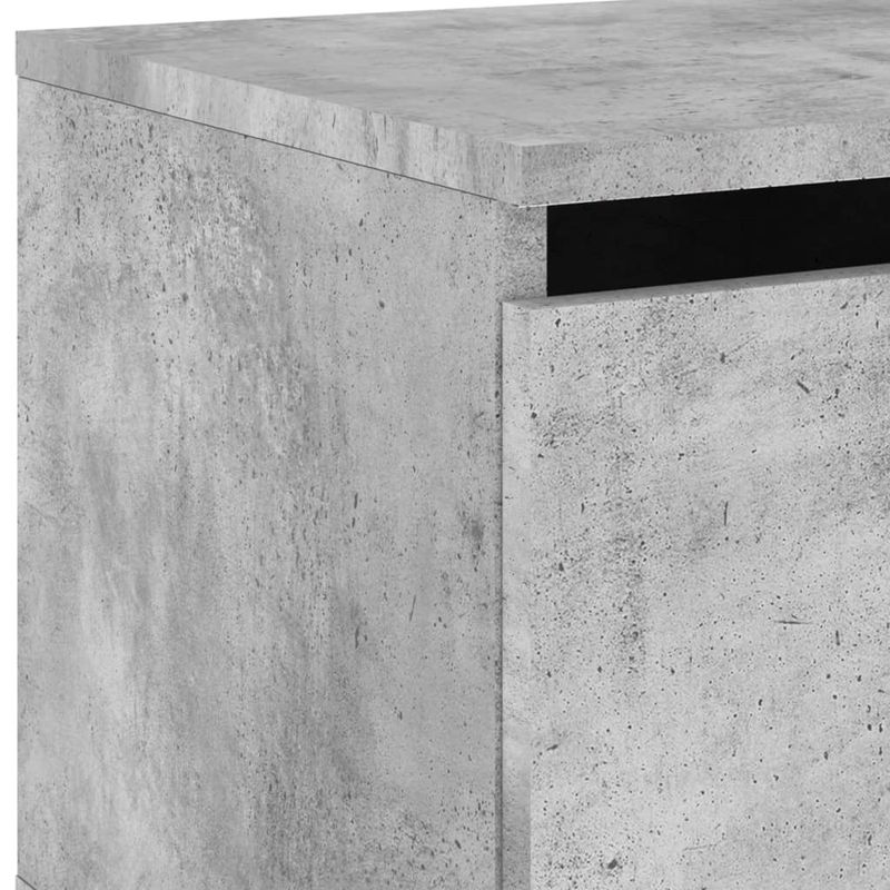 Casa si Gradina - Mobilier - Comode si corpuri - Noptiere - Noptiera montata pe perete cu lumini LED, gri beton - Infinity.ro
