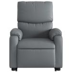 Casa si Gradina - Mobilier - Scaune si fotolii - Fotolii - Fotoliu rabatabil cu ridicare, gri, piele ecologica - Infinity.ro