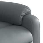 Casa si Gradina - Mobilier - Scaune si fotolii - Fotolii - Fotoliu rabatabil cu ridicare, gri, piele ecologica - Infinity.ro