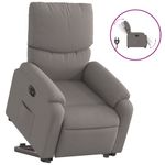 Casa si Gradina - Mobilier - Scaune si fotolii - Fotolii - Fotoliu electric rabatabil cu ridicare, gri taupe, textil - Infinity.ro