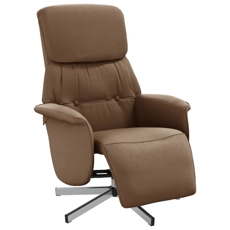Casa si Gradina - Mobilier - Scaune si fotolii - Fotolii - Fotoliu rabatabil cu suport de picioare, maro, textil - Infinity.ro