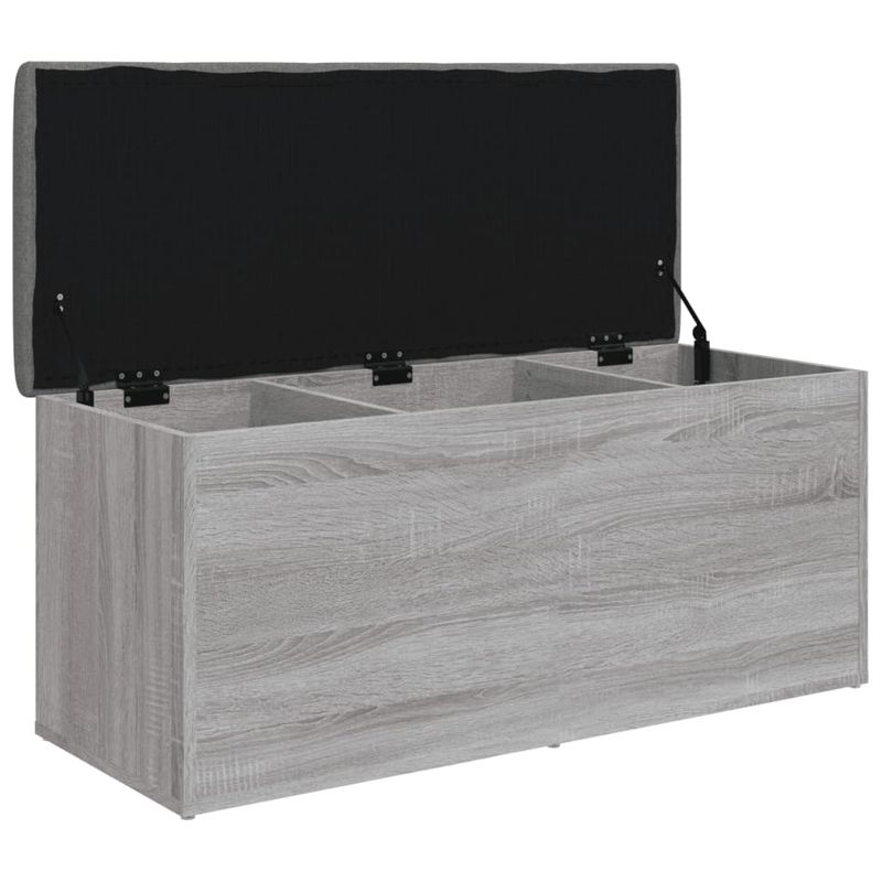 Casa si Gradina - Mobilier - Canapele si coltare - Banchete - Banca de depozitare, gri sonoma, 102x42x45 cm, lemn prelucrat - Infinity.ro
