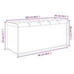 Casa si Gradina - Mobilier - Canapele si coltare - Banchete - Banca de depozitare, gri sonoma, 102x42x45 cm, lemn prelucrat - Infinity.ro