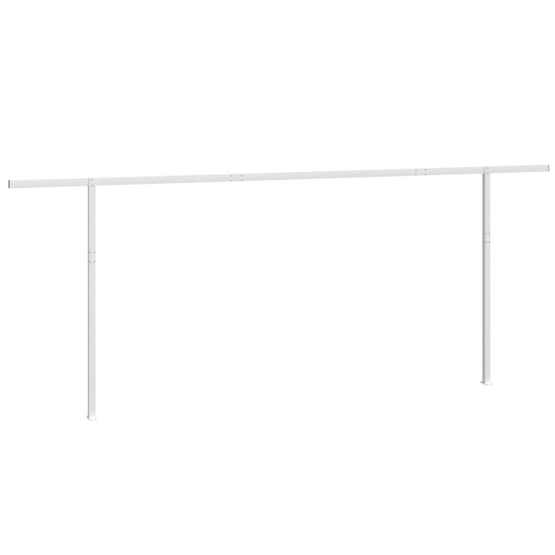 Casa si Gradina - Gradina si terasa - Umbrele si pavilioane - Umbrele - Set stalp pentru copertina, alb, 600x245 cm, fier - Infinity.ro