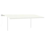 Casa si Gradina - Gradina si terasa - Umbrele si pavilioane - Umbrele - Set stalp pentru copertina, alb, 600x245 cm, fier - Infinity.ro
