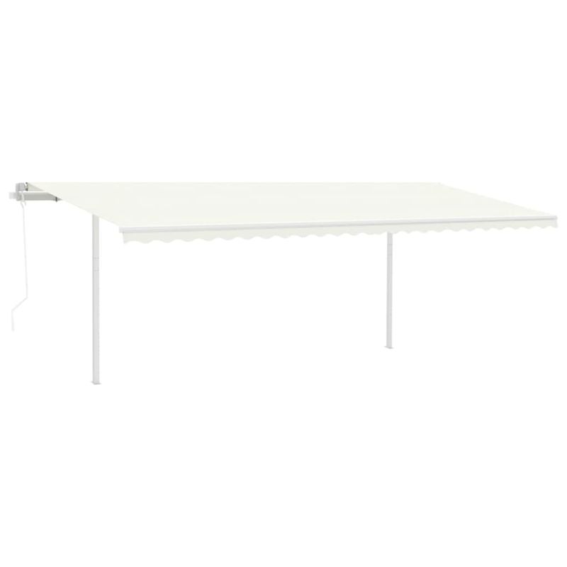 Casa si Gradina - Gradina si terasa - Umbrele si pavilioane - Umbrele - Set stalp pentru copertina, alb, 600x245 cm, fier - Infinity.ro