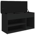 Casa si Gradina - Mobilier - Organizare si depozitare - Bancute - Banca de pantofi, negru, 82x32x45,5 cm, lemn prelucrat - Infinity.ro