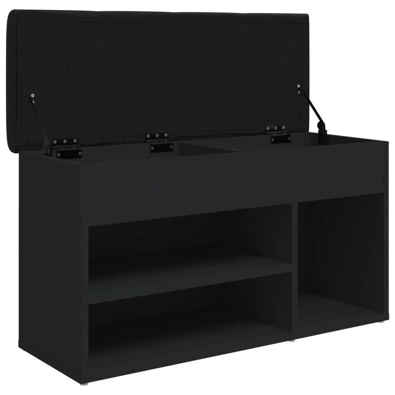 Casa si Gradina - Mobilier - Organizare si depozitare - Bancute - Banca de pantofi, negru, 82x32x45,5 cm, lemn prelucrat - Infinity.ro
