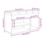 Casa si Gradina - Mobilier - Organizare si depozitare - Bancute - Banca de pantofi, negru, 82x32x45,5 cm, lemn prelucrat - Infinity.ro