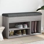 Casa si Gradina - Mobilier - Canapele si coltare - Banchete - Banca de pantofi, gri sonoma, 82x32x45,5 cm, lemn prelucrat - Infinity.ro