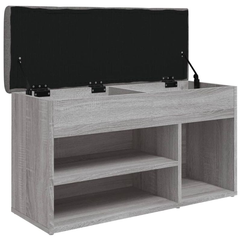 Casa si Gradina - Mobilier - Organizare si depozitare - Bancute - Banca de pantofi, gri sonoma, 82x32x45,5 cm, lemn prelucrat - Infinity.ro