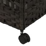 Casa si Gradina - Sanitare - Suporturi si accesorii baie - Accesorii baie - Cos de rufe cu roti, maro inchis, 66x35x60 cm, ratan - Infinity.ro
