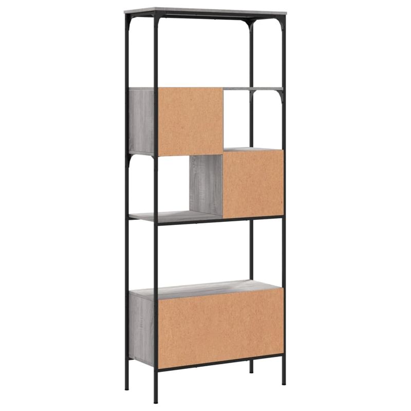 Casa si Gradina - Mobilier - Biblioteci si rafturi - Biblioteci - Biblioteca cu 5 niveluri gri sonoma 76x33x188,5cm lemn compozit - Infinity.ro