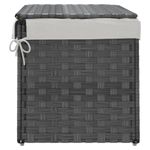 Market - Spalare si intretinere rufe - Uscatoare de rufe si accesorii - Cos de rufe cu capac, gri, 55,5x35x34 cm, poliratan - Infinity.ro