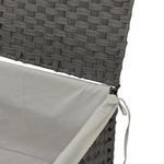 Market - Spalare si intretinere rufe - Uscatoare de rufe si accesorii - Cos de rufe cu capac, gri, 55,5x35x34 cm, poliratan - Infinity.ro