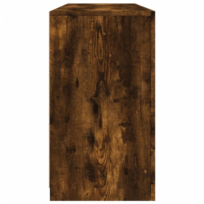 Casa si Gradina - Mobilier - Comode si corpuri - Comode - Servanta cu lumini LED, stejar fumuriu, 142,5x37x67 cm - Infinity.ro