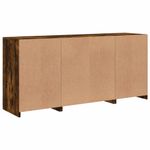 Casa si Gradina - Mobilier - Comode si corpuri - Comode - Servanta cu lumini LED, stejar fumuriu, 142,5x37x67 cm - Infinity.ro