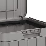 Casa si Gradina - Mobilier - Organizare si depozitare - Cosuri de gunoi - Cos de gunoi pentru exterior, gri, 38x38x65 cm, PP - Infinity.ro