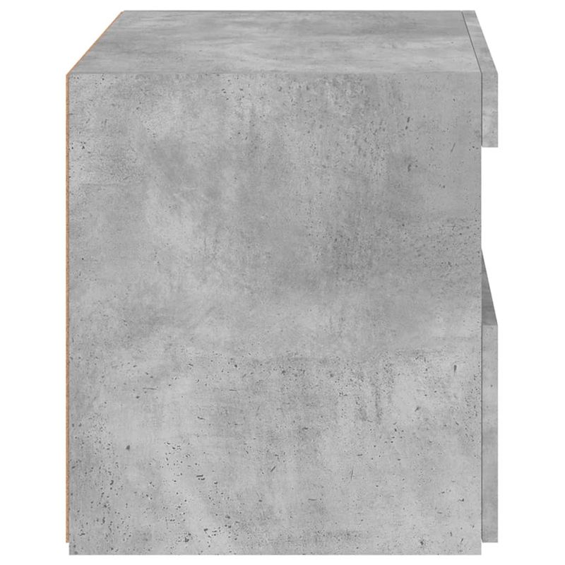 Casa si Gradina - Mobilier - Comode si corpuri - Noptiere - Noptiera cu lumini LED, gri beton, 50x40x45 cm - Infinity.ro