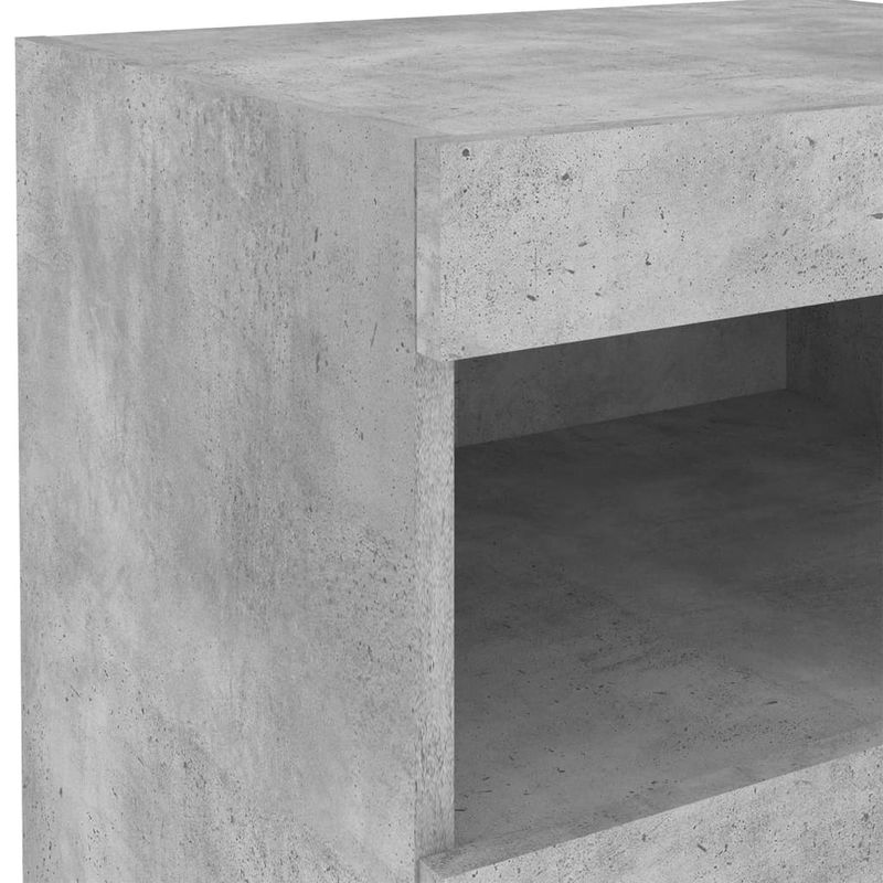 Casa si Gradina - Mobilier - Comode si corpuri - Noptiere - Noptiera cu lumini LED, gri beton, 50x40x45 cm - Infinity.ro