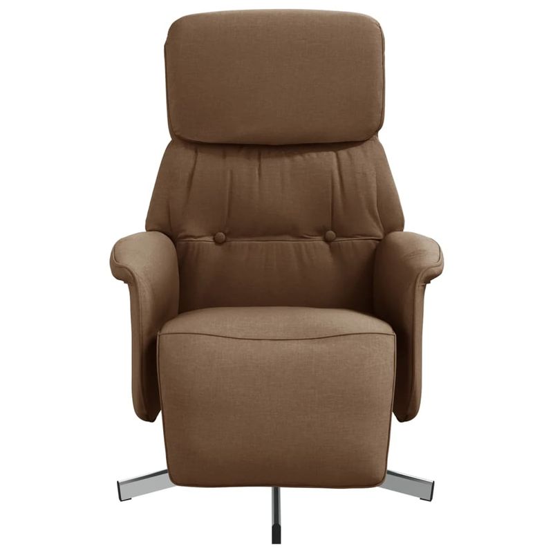 Casa si Gradina - Mobilier - Scaune si fotolii - Fotolii - Fotoliu rabatabil cu suport de picioare, maro, textil - Infinity.ro