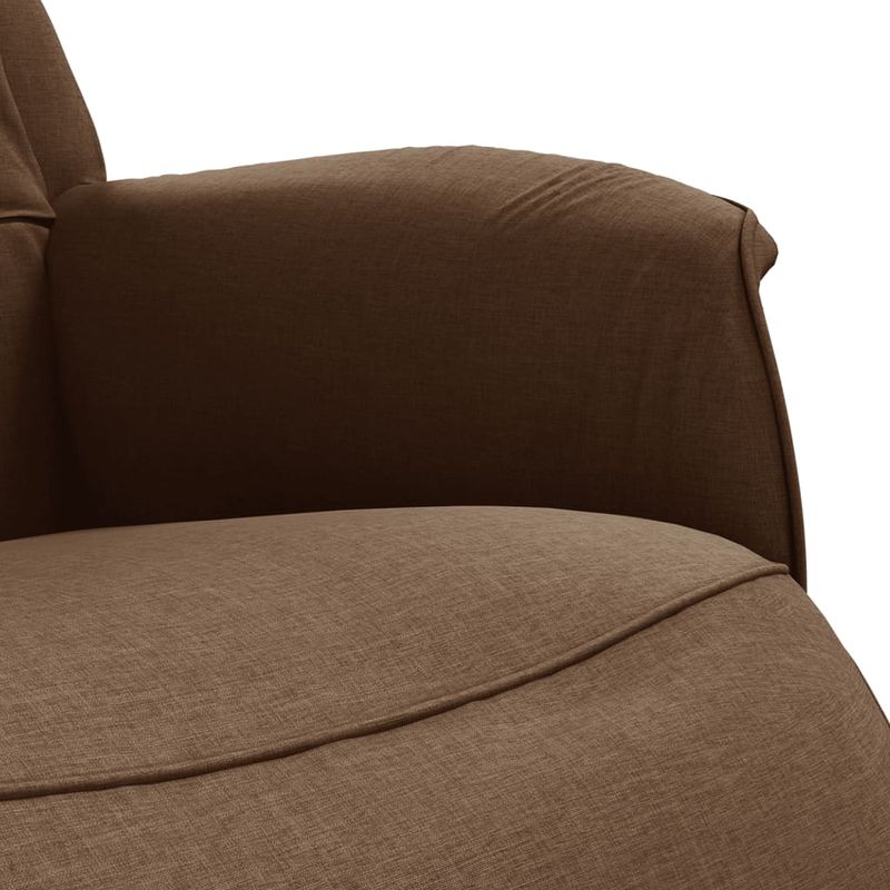 Casa si Gradina - Mobilier - Scaune si fotolii - Fotolii - Fotoliu rabatabil cu suport de picioare, maro, textil - Infinity.ro
