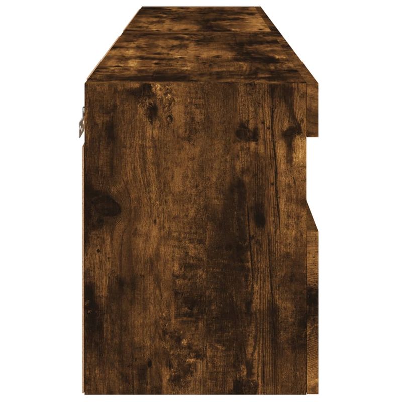 Casa si Gradina - Mobilier - Comode si corpuri - Comode - Comoda TV de perete cu LED, 2 buc. stejar fumuriu, 60x30x40 cm - Infinity.ro