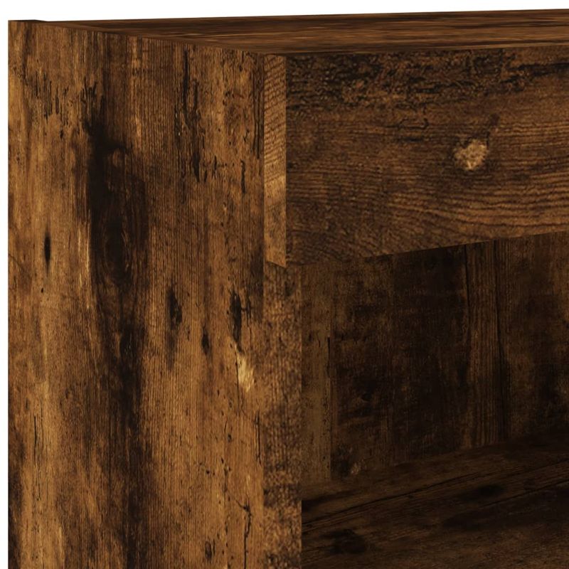 Casa si Gradina - Mobilier - Comode si corpuri - Comode - Comoda TV de perete cu LED, 2 buc. stejar fumuriu, 60x30x40 cm - Infinity.ro