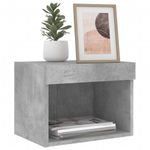 Casa si Gradina - Mobilier - Comode si corpuri - Comode - Noptiera cu lumini LED montata pe perete, gri beton - Infinity.ro