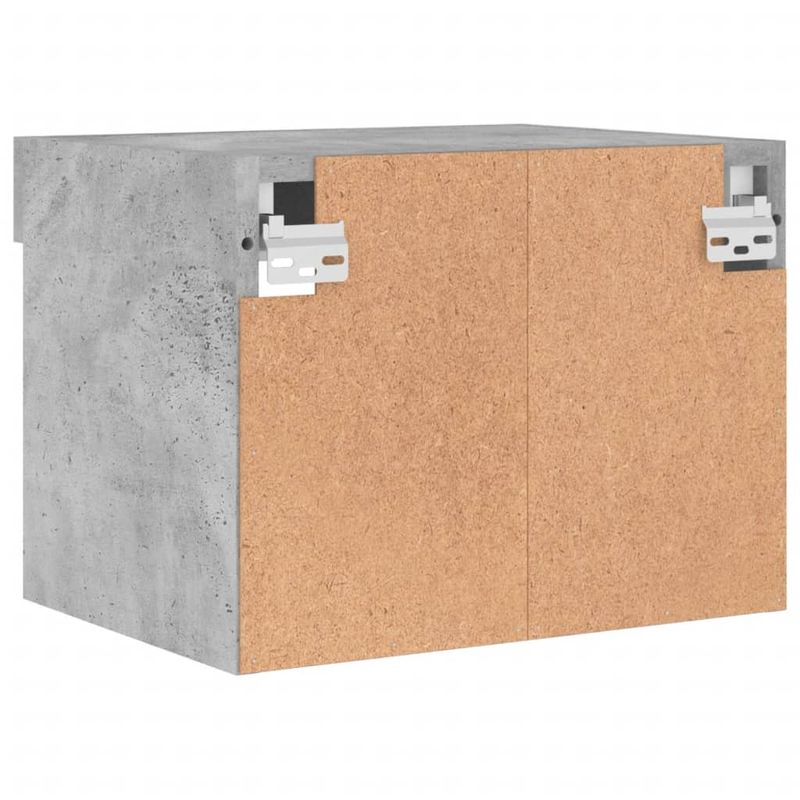 Casa si Gradina - Mobilier - Comode si corpuri - Comode - Noptiera cu lumini LED montata pe perete, gri beton - Infinity.ro