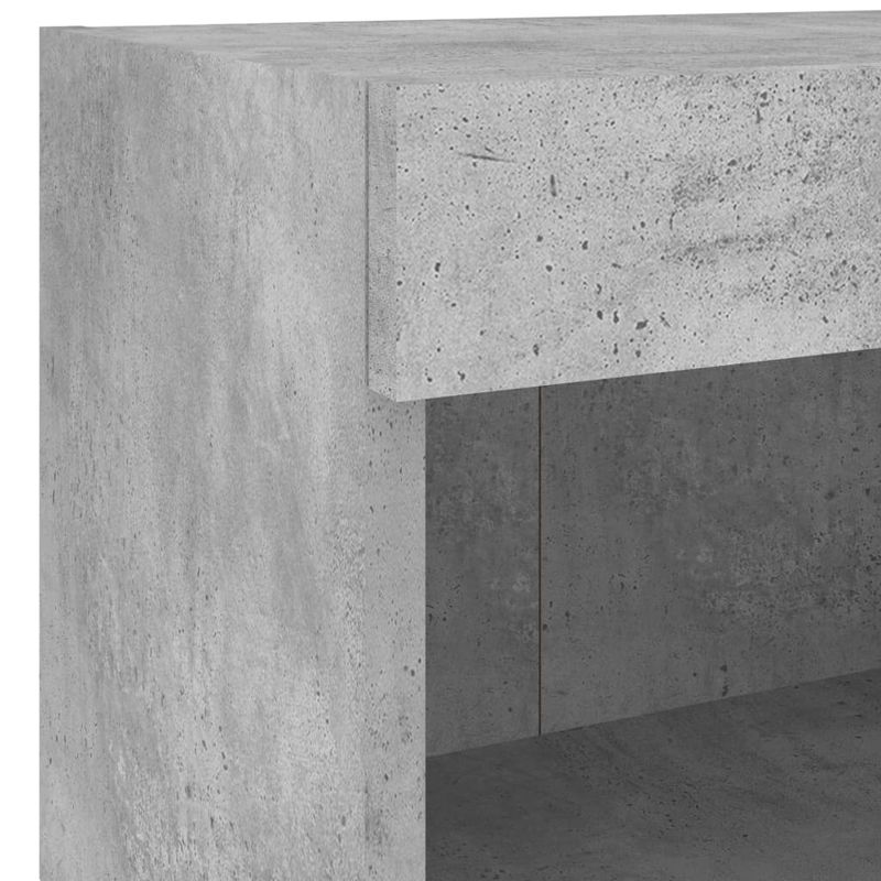 Casa si Gradina - Mobilier - Comode si corpuri - Comode - Noptiera cu lumini LED montata pe perete, gri beton - Infinity.ro