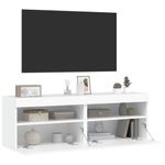 Casa si Gradina - Mobilier - Comode si corpuri - Comode - Comode TV de perete cu lumini LED, 2 buc., alb, 60x30x40 cm - Infinity.ro