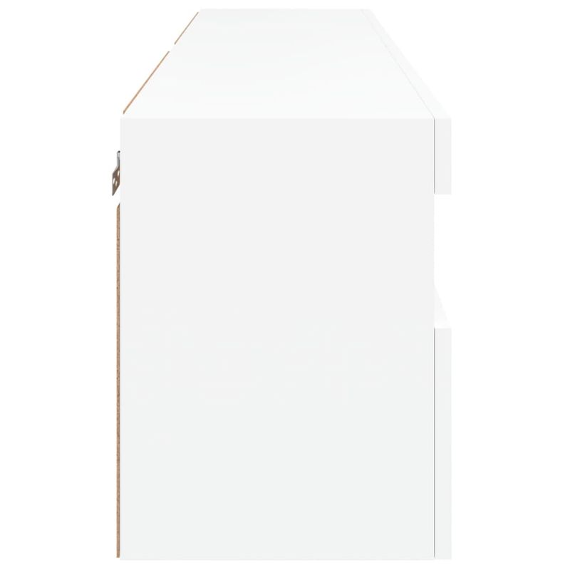 Casa si Gradina - Mobilier - Comode si corpuri - Comode - Comode TV de perete cu lumini LED, 2 buc., alb, 60x30x40 cm - Infinity.ro