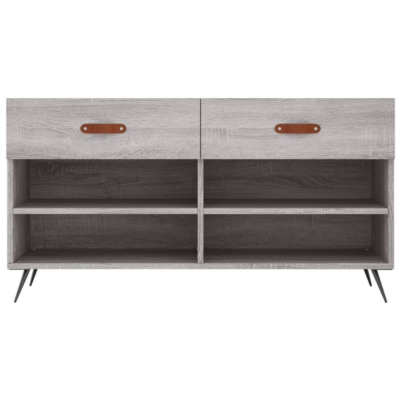 Casa si Gradina - Mobilier - Organizare si depozitare - Organizator incaltaminte - Banca de pantofi, gri sonoma, 102x35x55 cm, lemn prelucrat - Infinity.ro