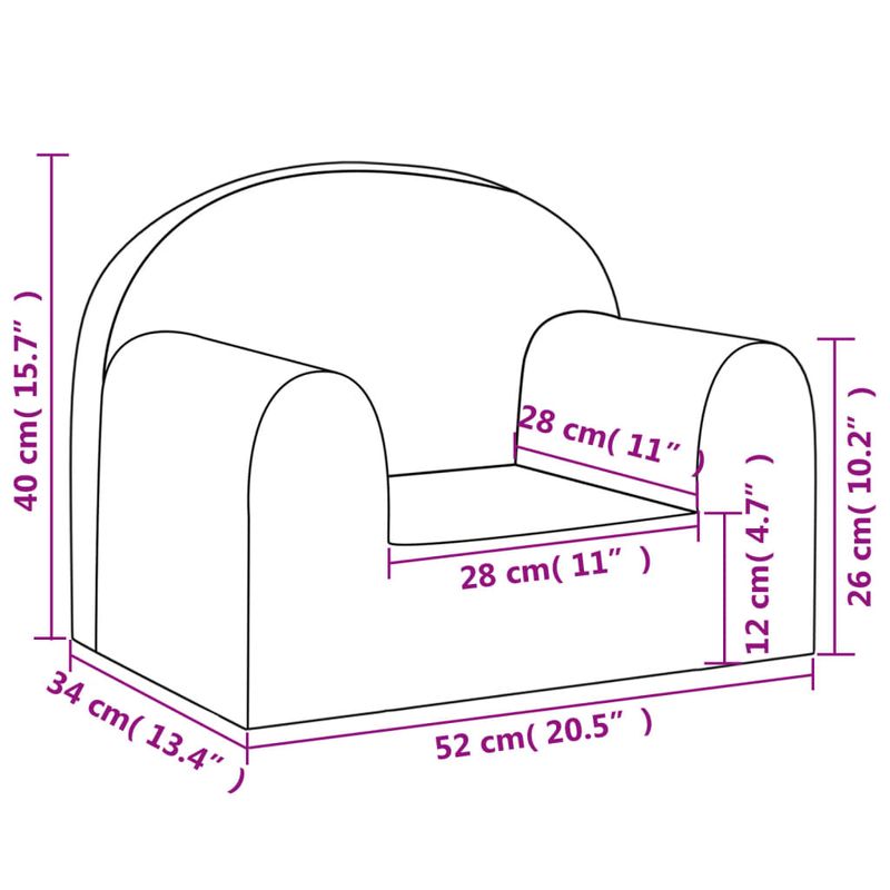 Casa si Gradina - Mobilier - Mobilier copii - Mobilier camera copiilor - Canapea pentru copii, antracit, plus moale - Infinity.ro