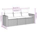 Casa si Gradina - Gradina si terasa - Mobilier exterior - Canapele si fotolii gradina - Set canapele de gradina, 3 piese, cu perne, bej, poliratan - Infinity.ro