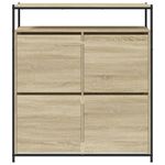 Casa si Gradina - Mobilier - Organizare si depozitare - Organizator incaltaminte - Pantofar cu 4 sertare rabatabile, stejar sonoma, 100x34x112 cm - Infinity.ro