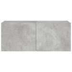 Casa si Gradina - Mobilier - Comode si corpuri - Comode - Comoda TV de perete cu lumini LED, gri beton, 100x35x41 cm - Infinity.ro