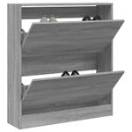Casa si Gradina - Mobilier - Organizare si depozitare - Organizator incaltaminte - Pantofar, gri sonoma, 80x21x87,5 cm, lemn prelucrat - Infinity.ro