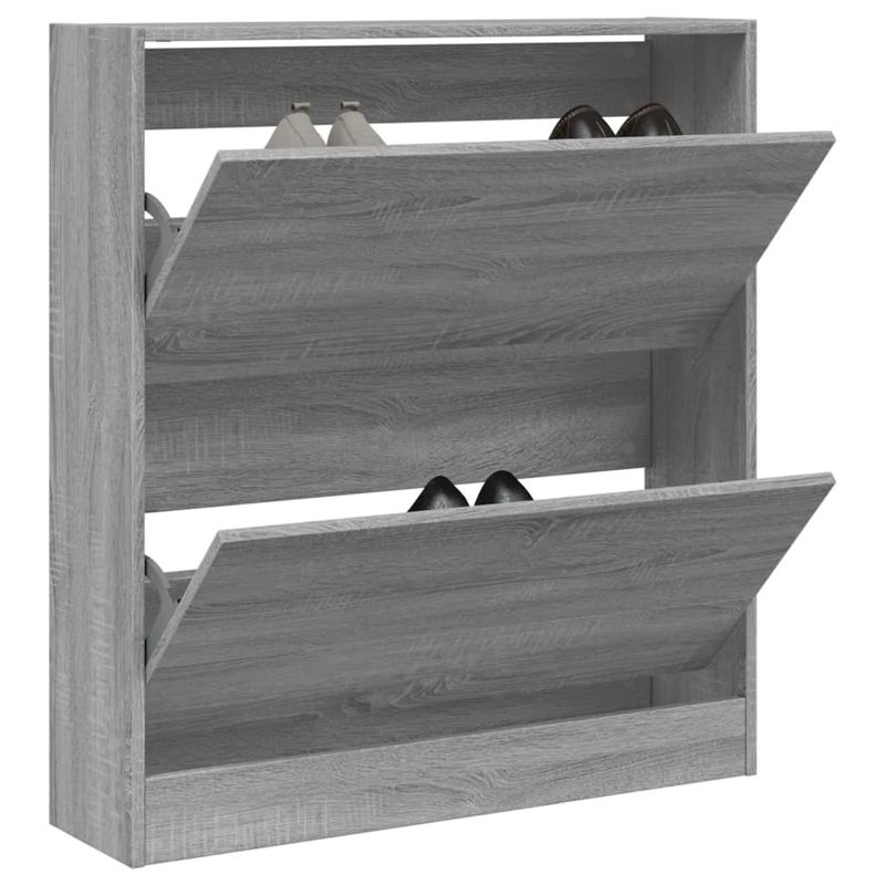 Casa si Gradina - Mobilier - Organizare si depozitare - Organizator incaltaminte - Pantofar, gri sonoma, 80x21x87,5 cm, lemn prelucrat - Infinity.ro