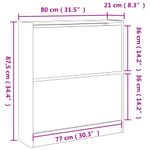 Casa si Gradina - Mobilier - Organizare si depozitare - Organizator incaltaminte - Pantofar, gri sonoma, 80x21x87,5 cm, lemn prelucrat - Infinity.ro