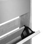 Casa si Gradina - Mobilier - Organizare si depozitare - Organizator incaltaminte - Pantofar cu oglinda, 5 niveluri, gri beton, 63x17x169,5 cm - Infinity.ro