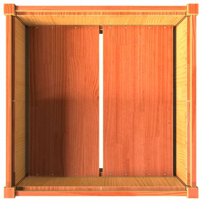 Casa si Gradina - Gradinarit si plante - Plante si ghivece - Ghivece si suporturi - Jardiniera de gradina, maro ceruit, 70x70x70 cm, lemn masiv pin - Infinity.ro