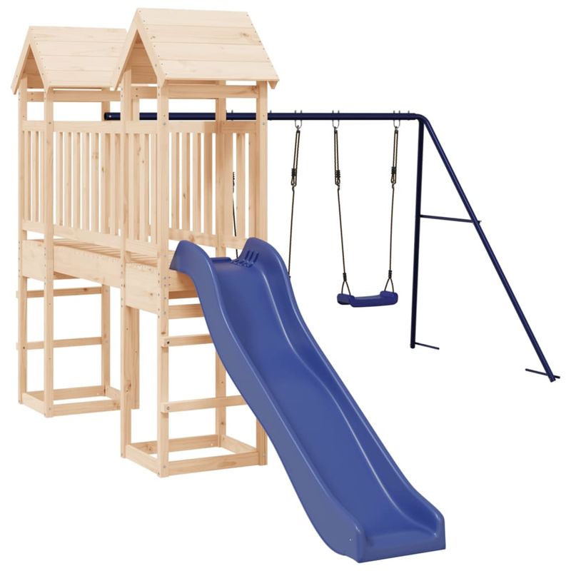 Jucarii, Copii si Bebe - Jucarii si jocuri - Jucarii de exterior - Spatii de joaca si accesorii - Set de joaca pentru exterior, lemn masiv de pin - Infinity.ro