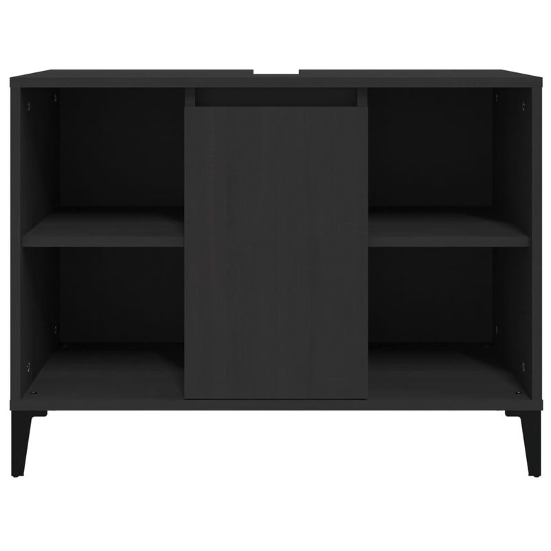 Casa si Gradina - Mobilier - Mobilier baie - Comode baie - Dulap de chiuveta, negru, 80x33x60 cm, lemn prelucrat - Infinity.ro