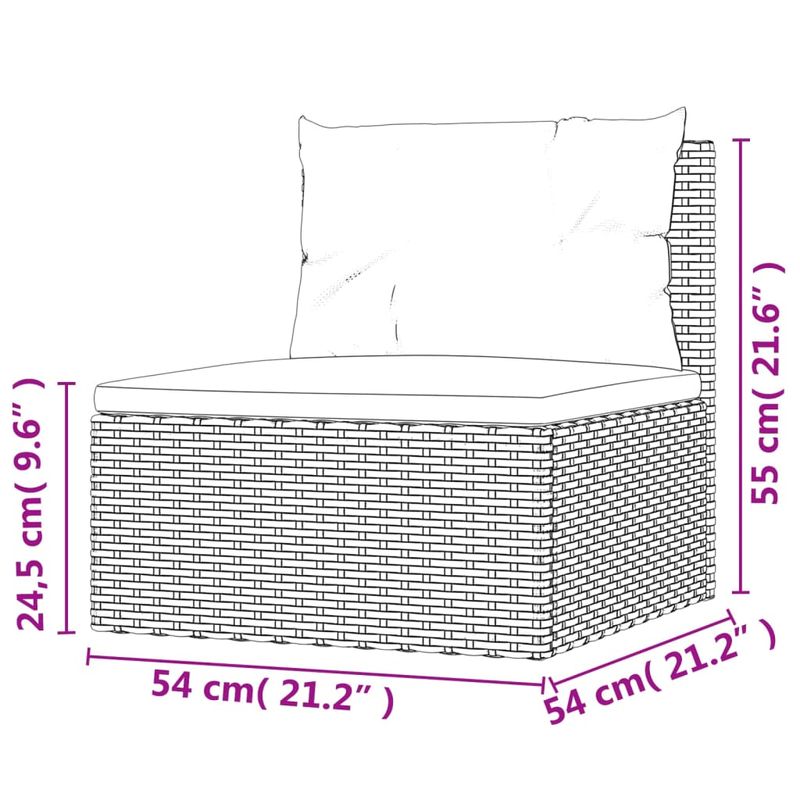 Casa si Gradina - Gradina si terasa - Mobilier exterior - Seturi mobila gradina - Set mobilier de gradina cu perne, 8 piese, negru, poliratan - Infinity.ro