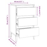 Casa si Gradina - Mobilier - Comode si corpuri - Noptiere - Noptiera, alb, 40x35x70 cm, lemn prelucrat - Infinity.ro
