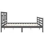 Casa si Gradina - Mobilier - Paturi si accesorii - Paturi - Cadru de pat cu tablie single mic, gri, lemn masiv - Infinity.ro